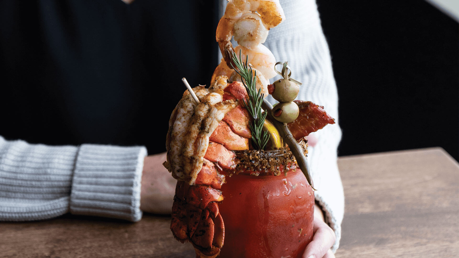 Seafood Caesar cocktail with lobster from The Cook & Butcher
